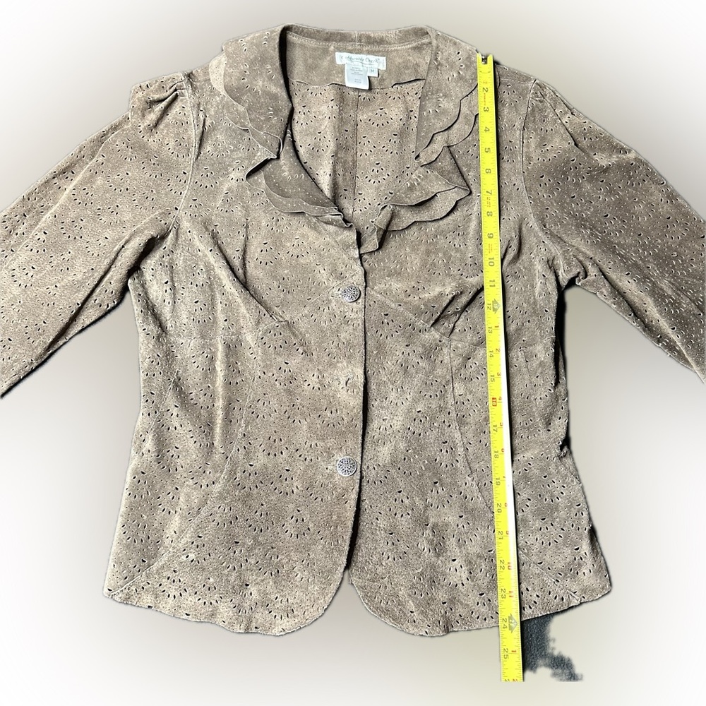 Coldwater Creek Suede Leather Jacket - Picture 7 of 7